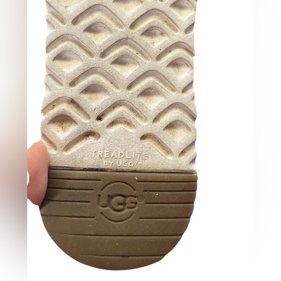 UGG Joan Oversized Bow Slip On Platform Sandals sz 8 color salmon preloved - Picture 4 of 8